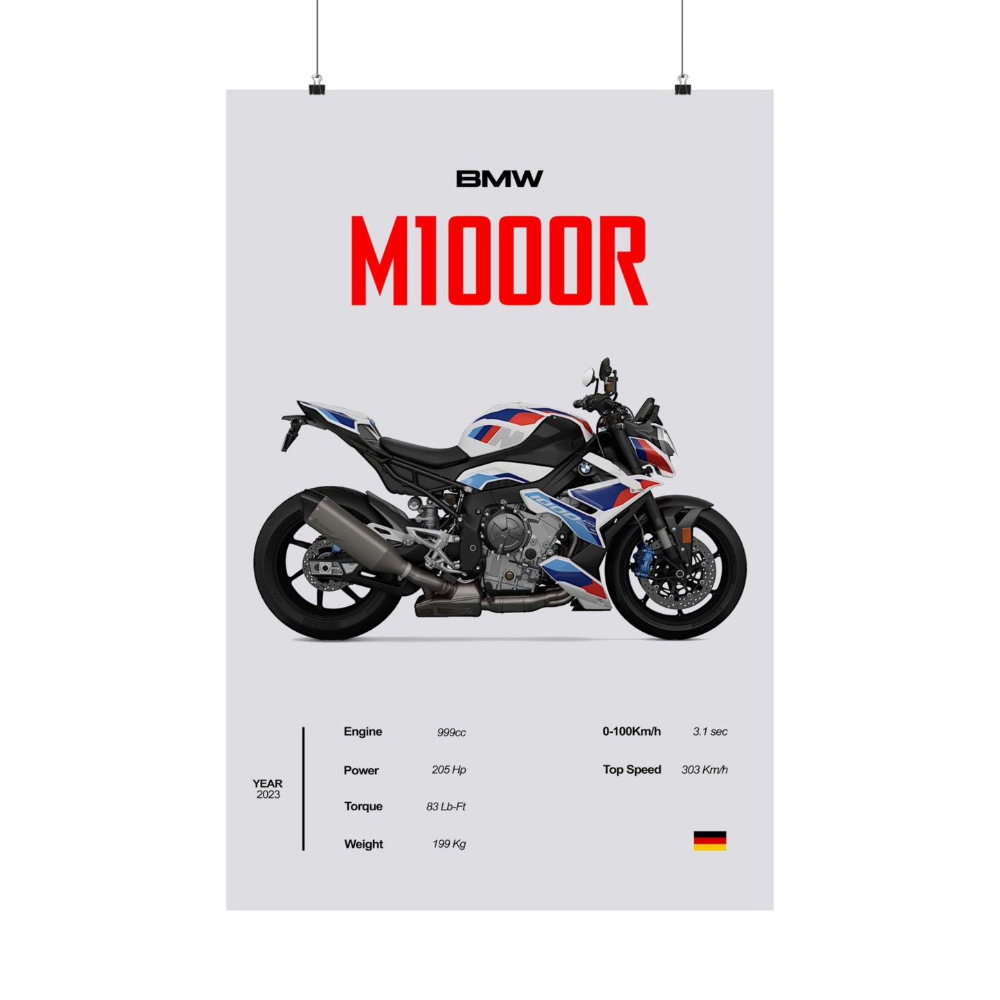 BMW M1000R Poster Vertical Poster