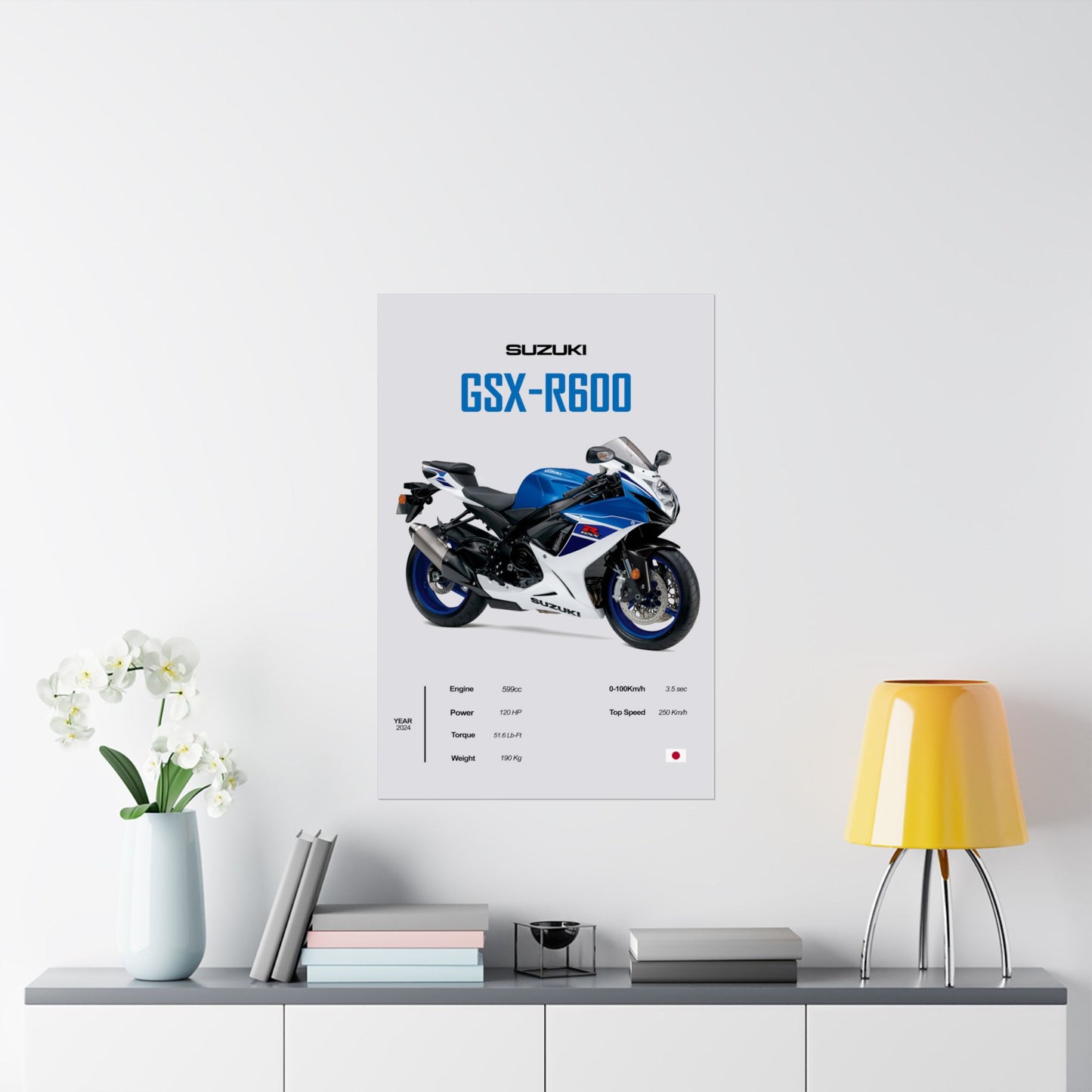 Suzuki GSX-R600 Vertical Poster