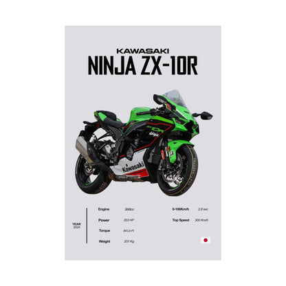 Kawasaki Ninja ZX-10R Vertical Poster