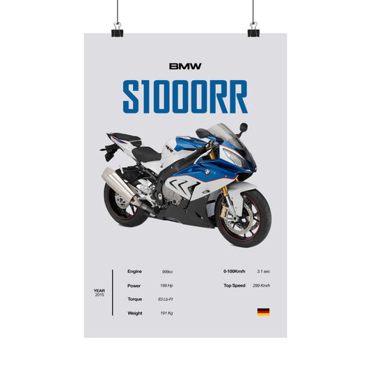 BMW S1000RR Vertical Poster