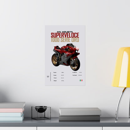 MV Agusta Superveloce 1000 Serie Oro Vertical Poster