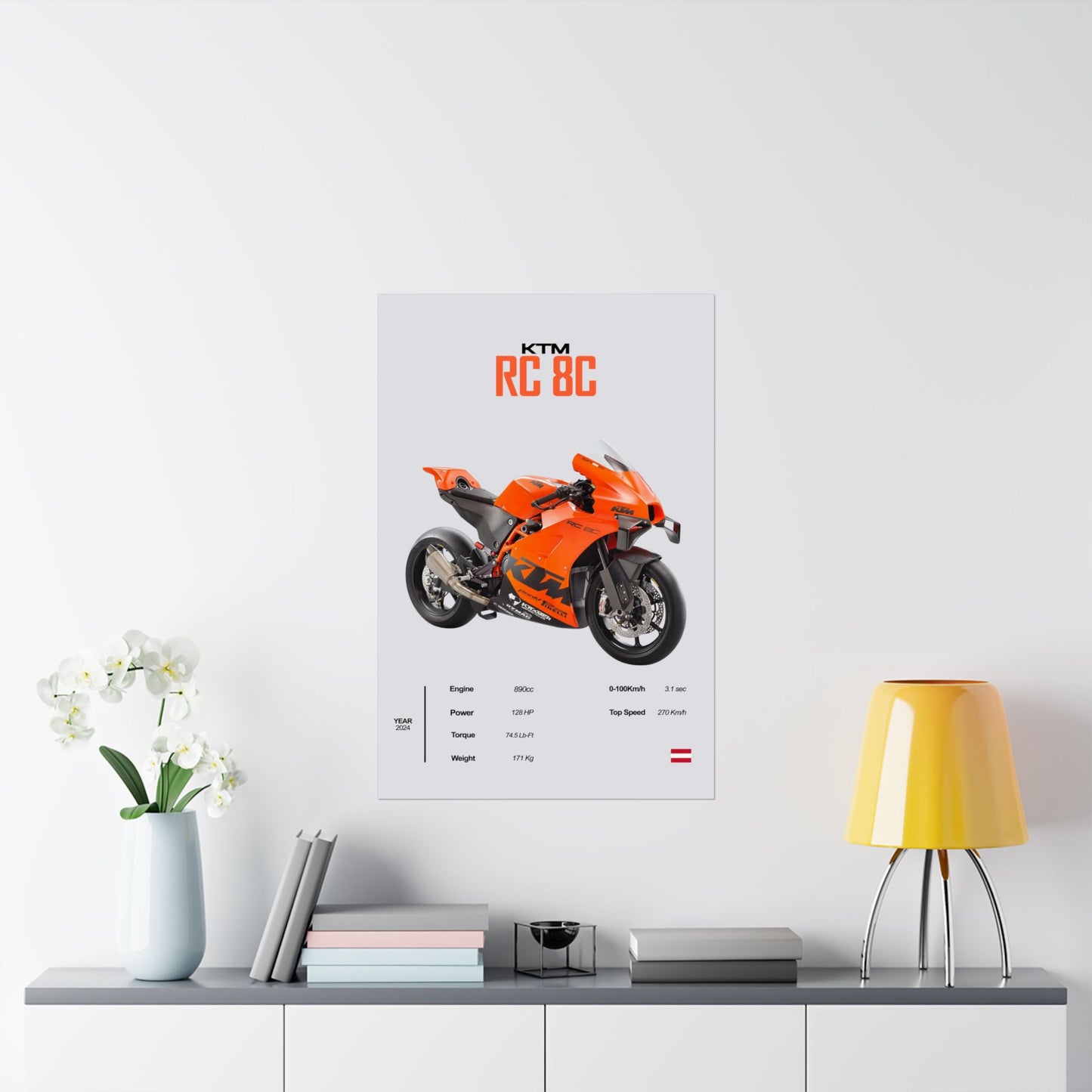 KTM RC 8C Vertical Poster