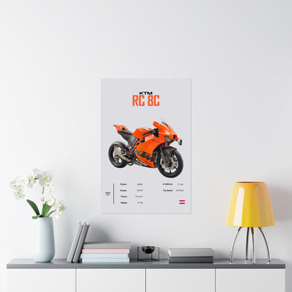 KTM RC 8C Vertical Poster