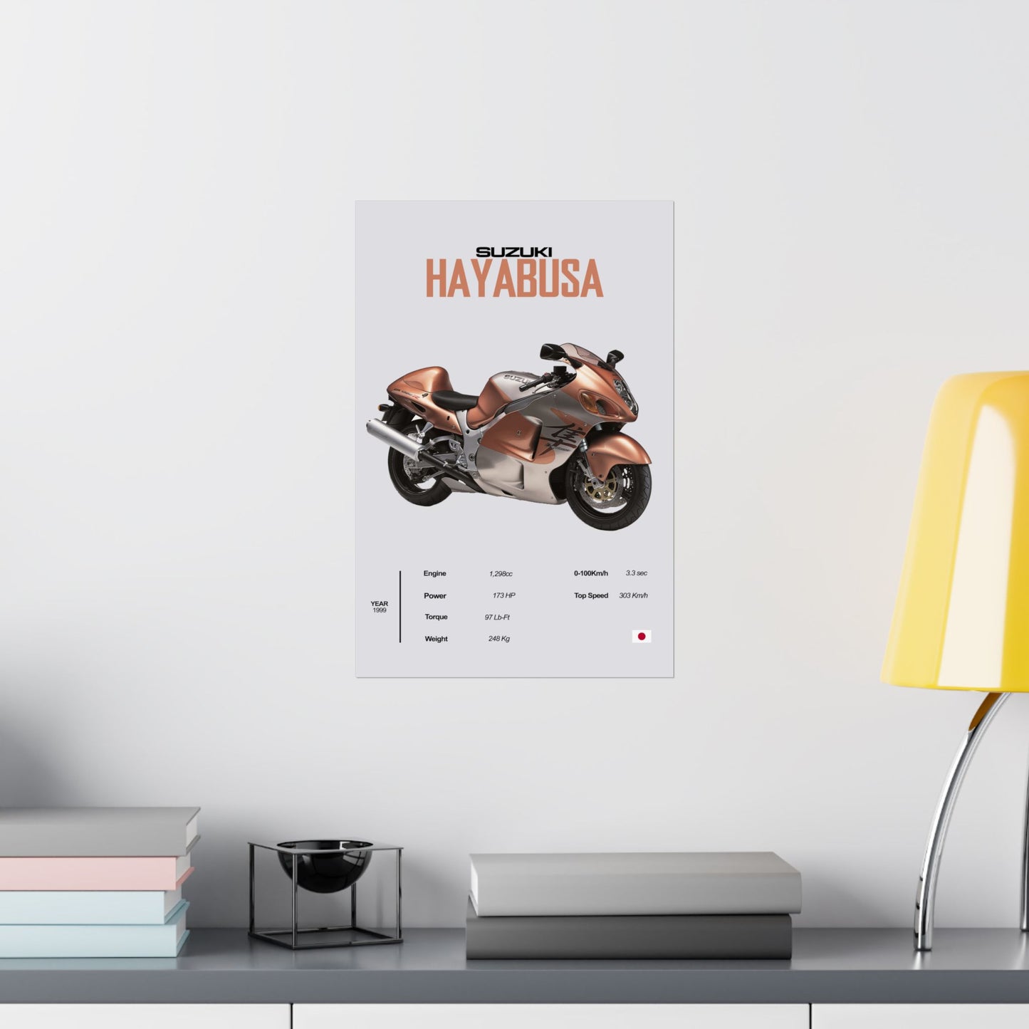 Suzuki Hayabusa (1st Gen) Vertical Poster