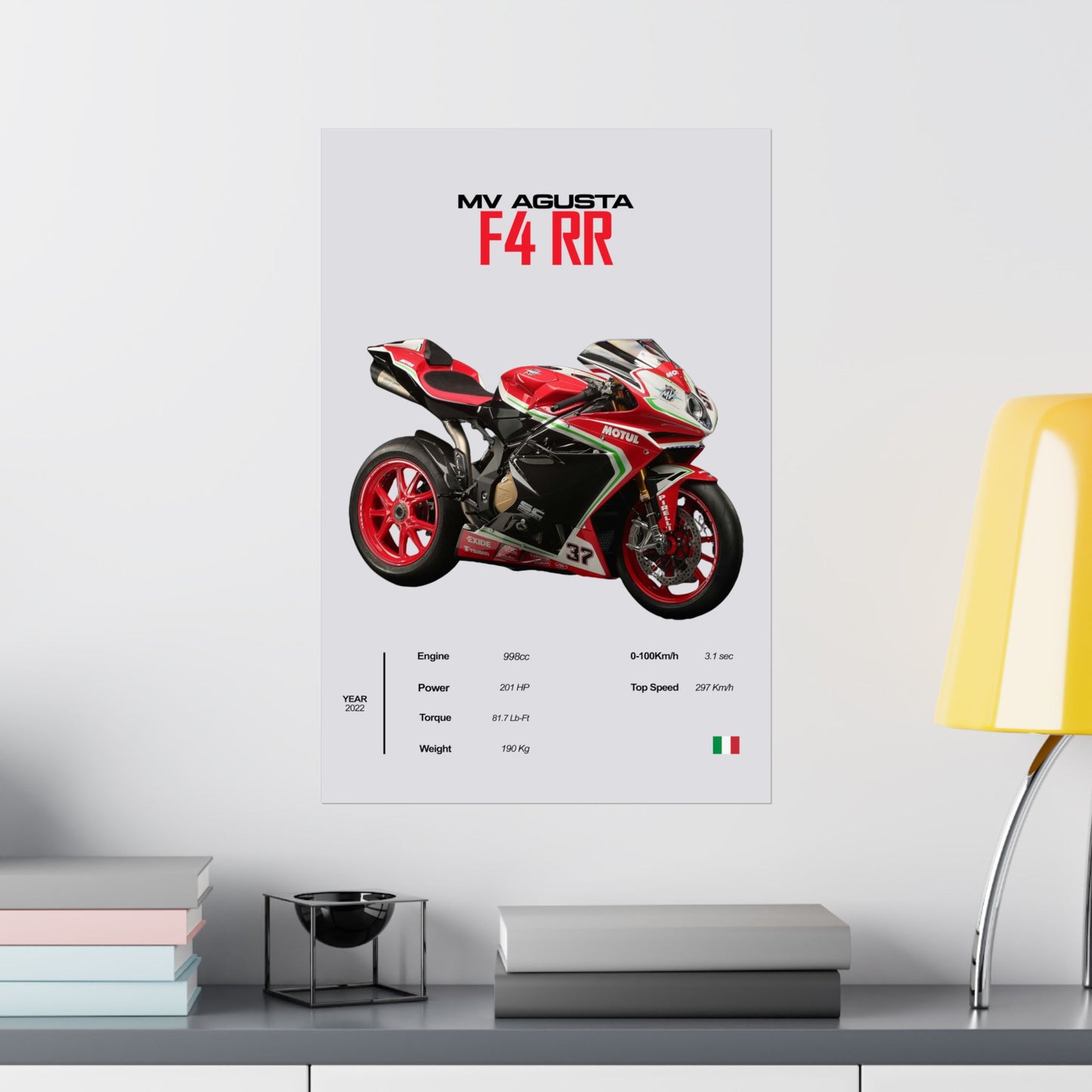 MV Agusta F4 RR Vertical Poster