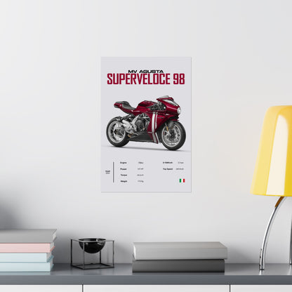 MV Agusta Superveloce 98 Vertical Poster