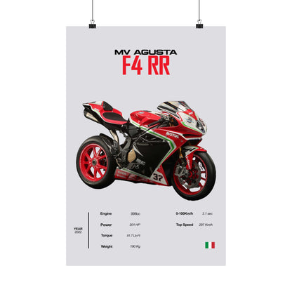 MV Agusta F4 RR Vertical Poster