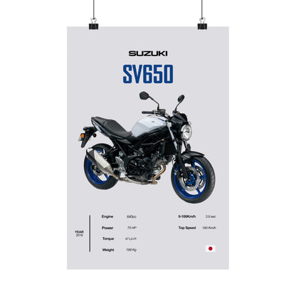 Suzuki SV650 Vertical Poster