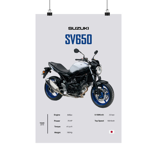 Suzuki SV650 Vertical Poster