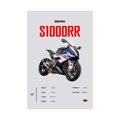 BMW S1000RR Vertical Poster