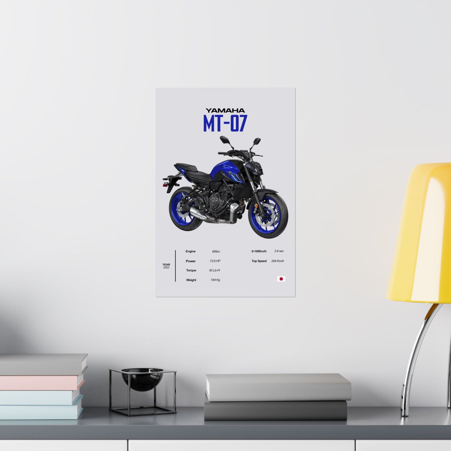 Yamaha MT-07 Vertical Poster