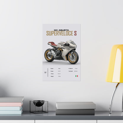 MV Agusta Superveloce S Vertical Poster