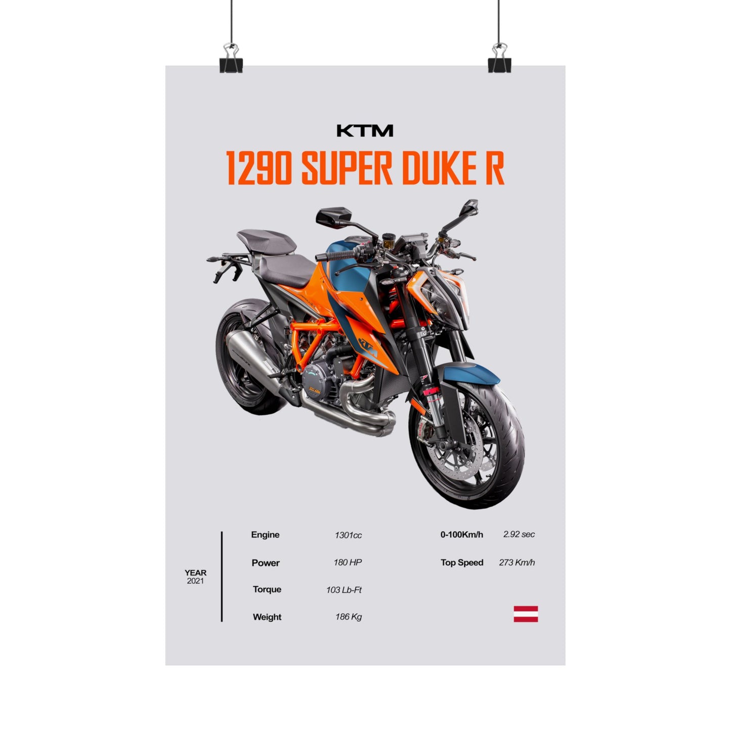 KTM 1290 Super Duke R Vertical Poster