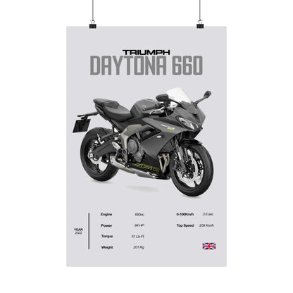 Triumph Daytona 660 Vertical Poster