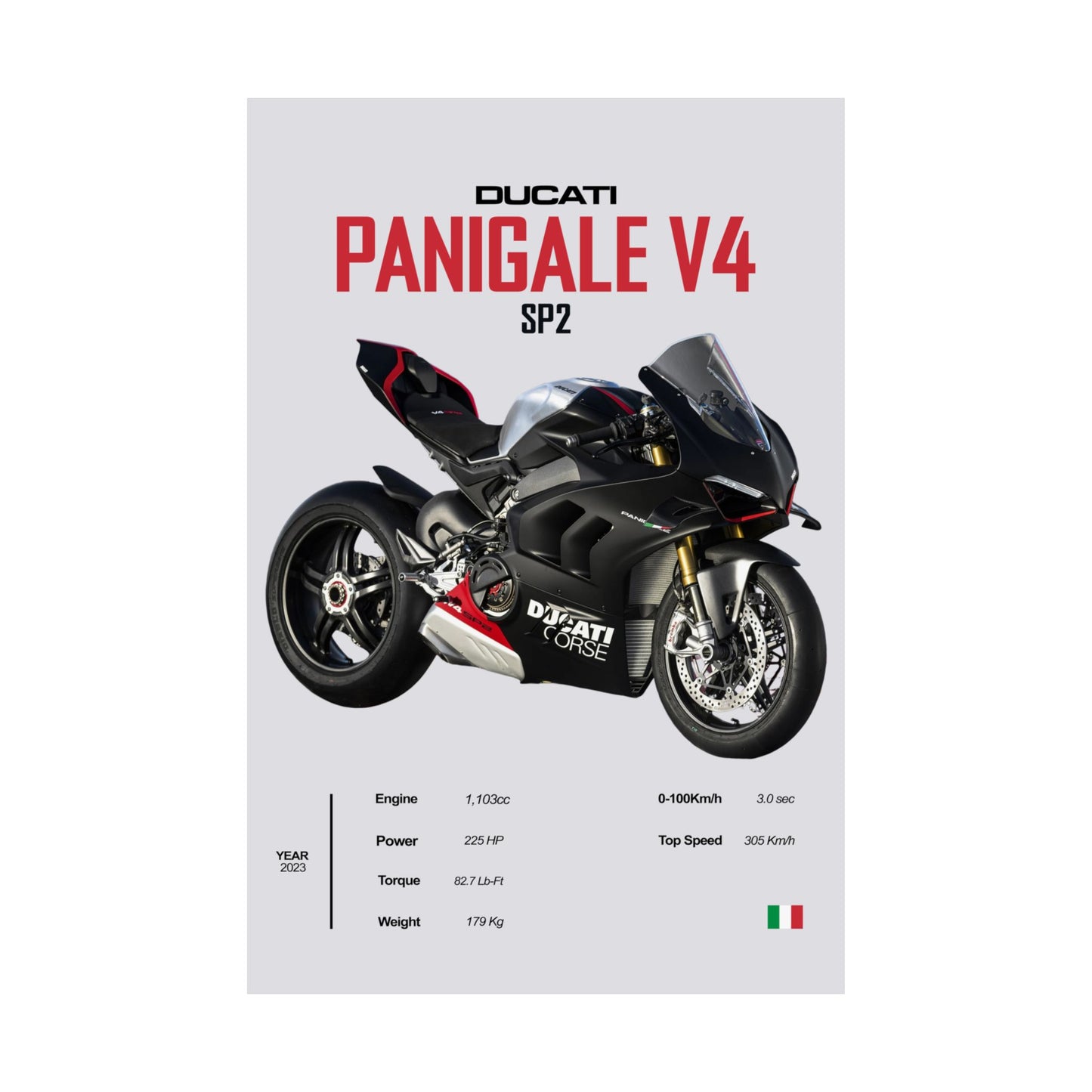 Ducati Panigale V4 SP2 Vertical Poster