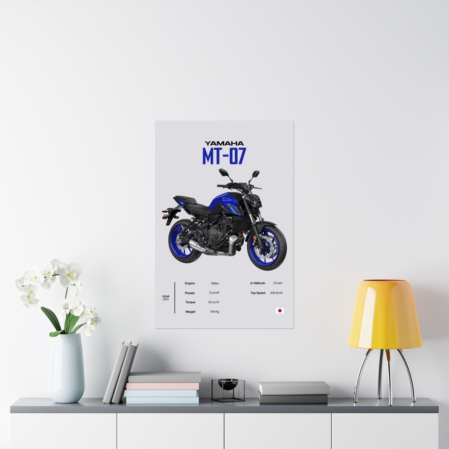 Yamaha MT-07 Vertical Poster