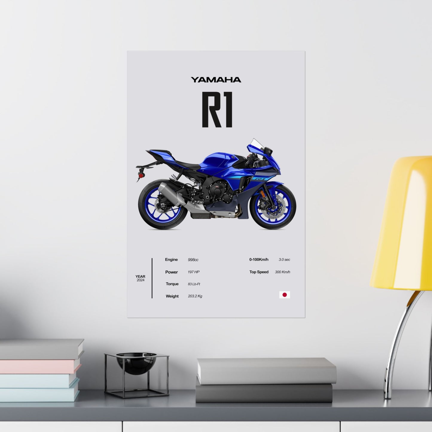 Yamaha R1 Vertical Poster