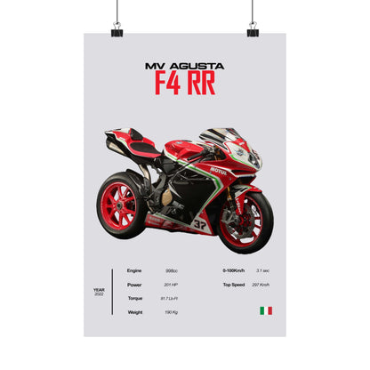 MV Agusta F4 RR Vertical Poster