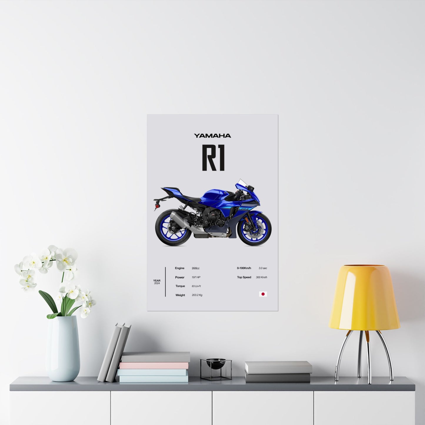 Yamaha R1 Vertical Poster