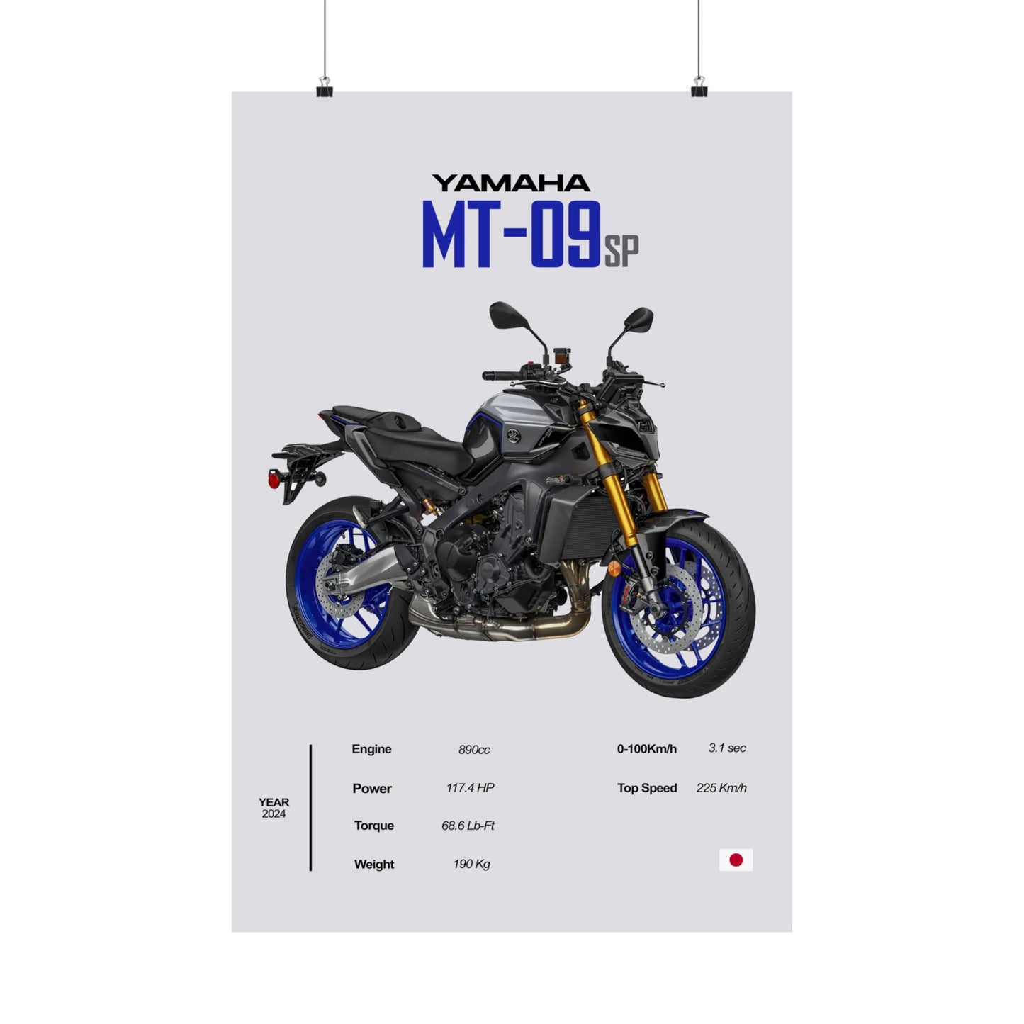 Yamaha MT-09 SP Vertical Poster