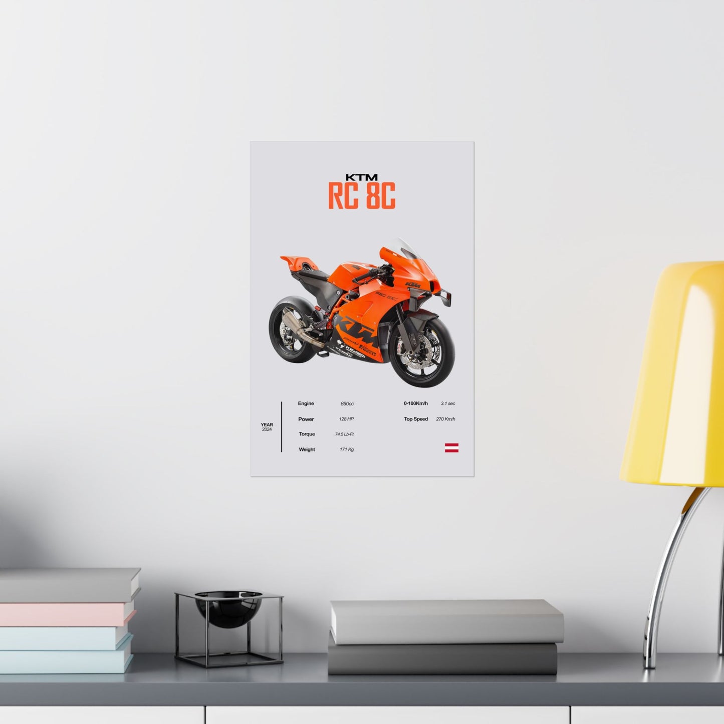 KTM RC 8C Vertical Poster