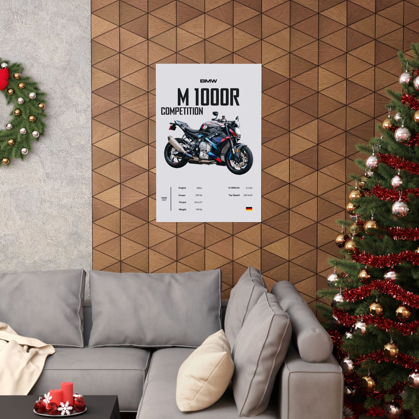 BMW M1000R Competiton Vertical Poster