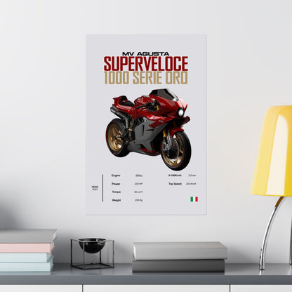 MV Agusta Superveloce 1000 Serie Oro Vertical Poster