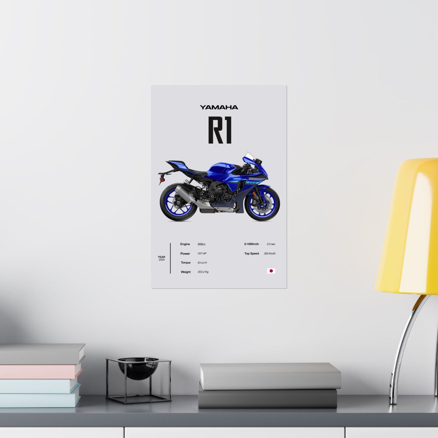 Yamaha R1 Vertical Poster