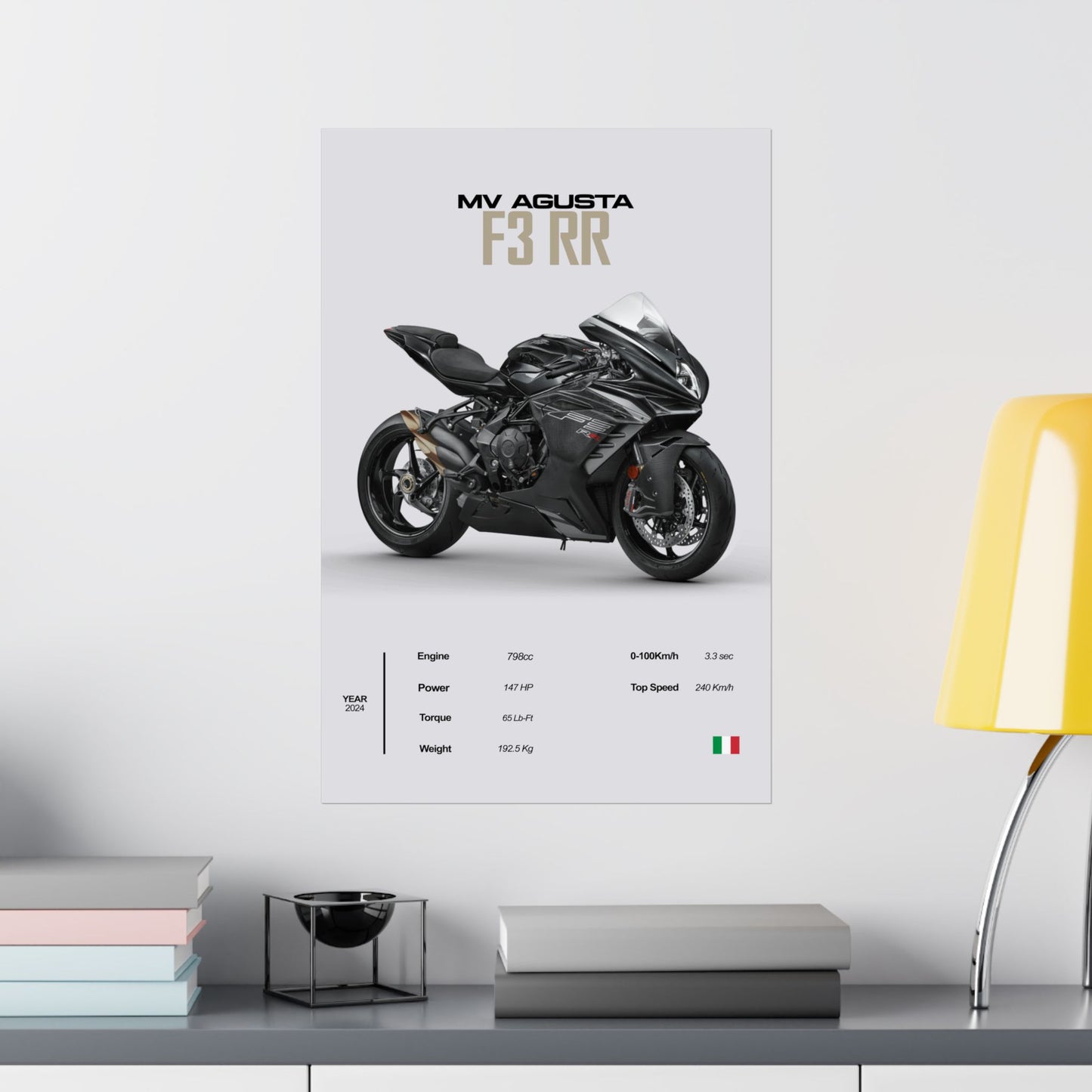 MV Agusta F3 RR Vertical Poster