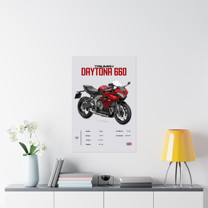 Triumph Daytona 660 Vertical Poster