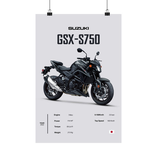 Suzuki GSX-S750 Vertical Poster