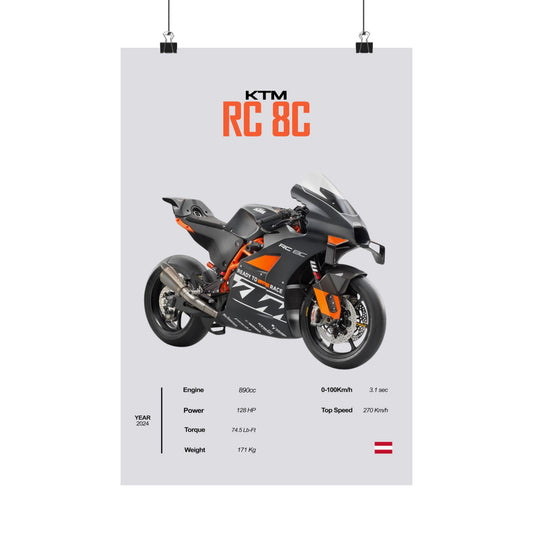 KTM RC 8C Vertical Poster