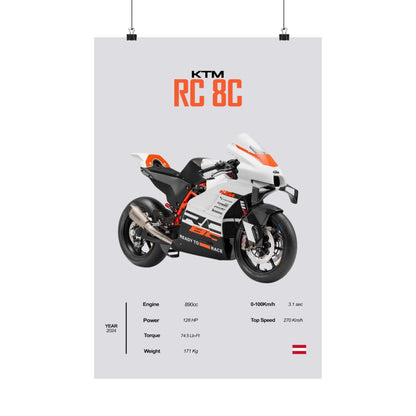 KTM RC 8C Vertical Poster