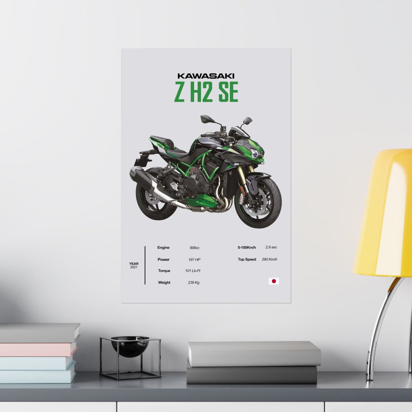 Kawasaki Z H2 SE Vertical Poster