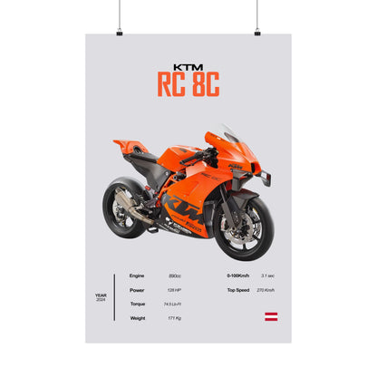 KTM RC 8C Vertical Poster