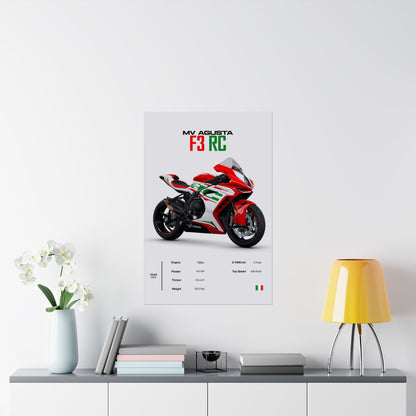 MV Agusta F3 RC Vertical Poster