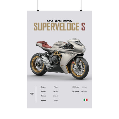 MV Agusta Superveloce S Vertical Poster