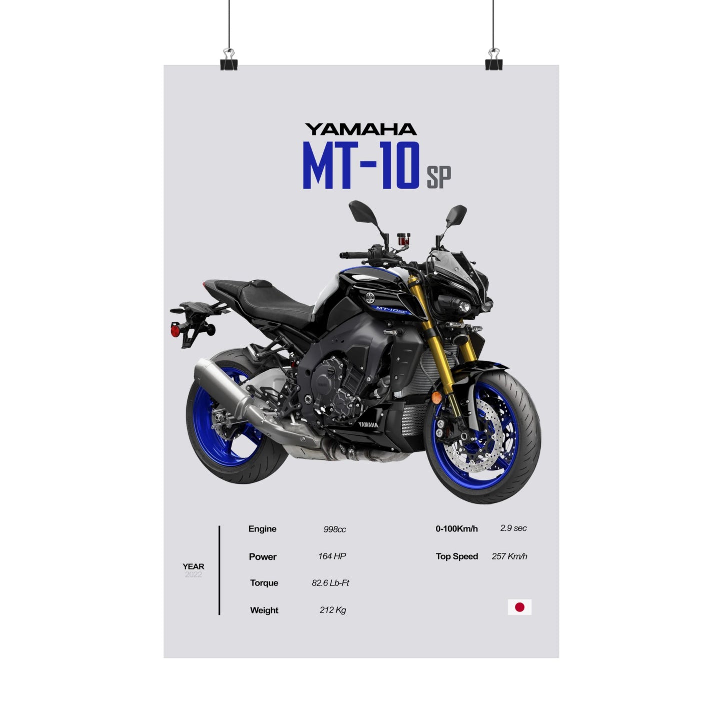 Yamaha MT-10 SP Vertical Poster