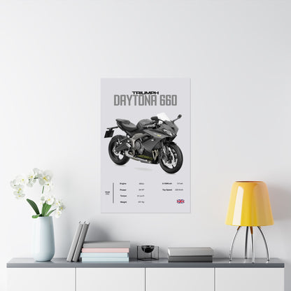 Triumph Daytona 660 Vertical Poster