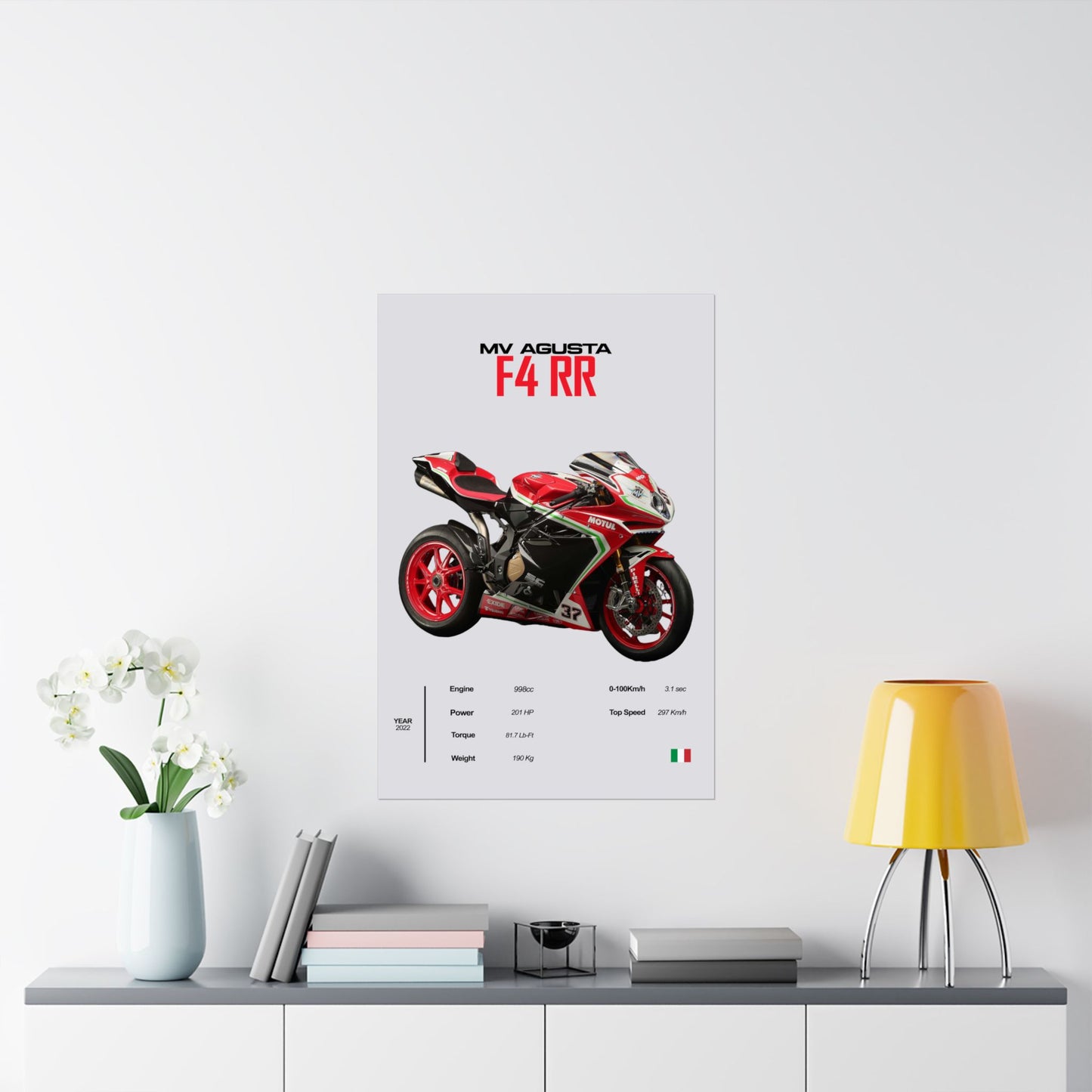 MV Agusta F4 RR Vertical Poster