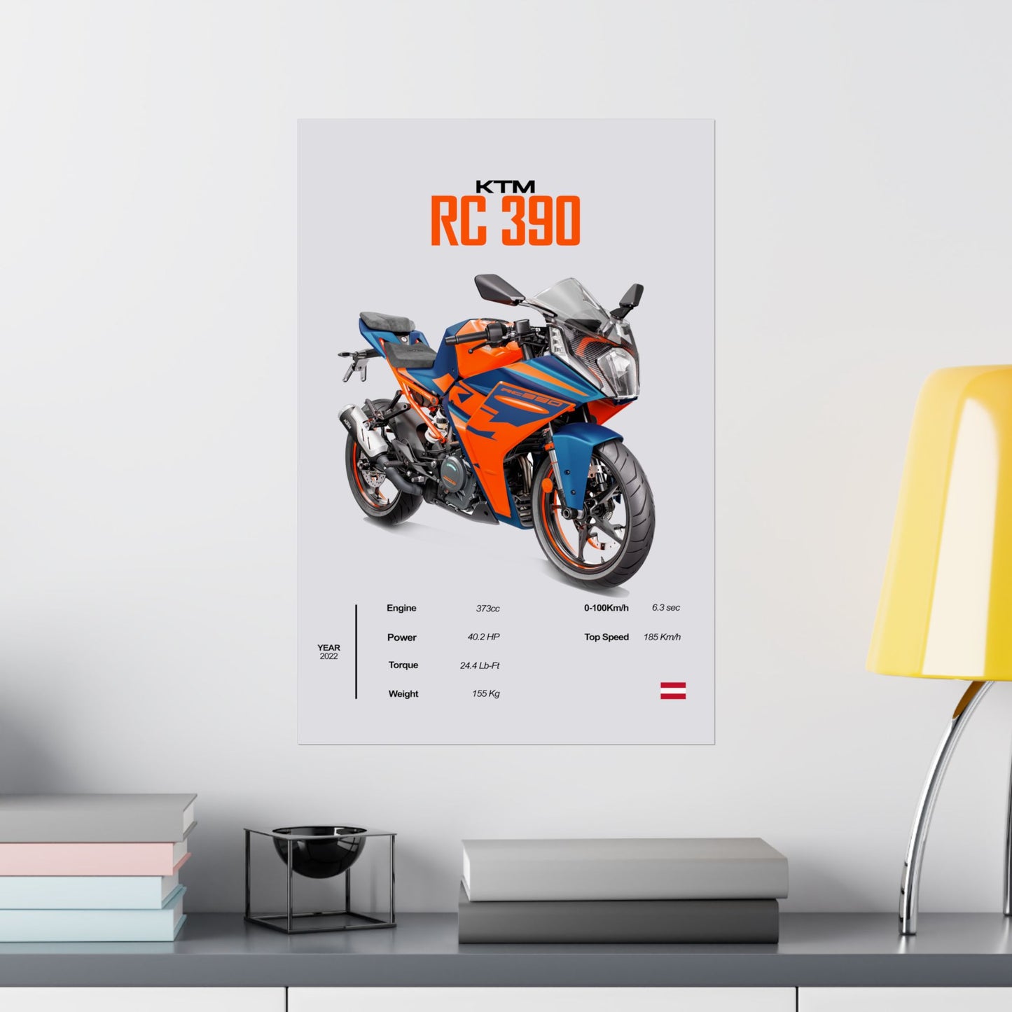 KTM RC 390 Vertical Poster