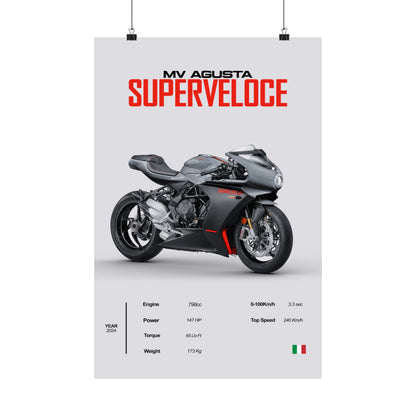 MV Agusta Superveloce Vertical Poster