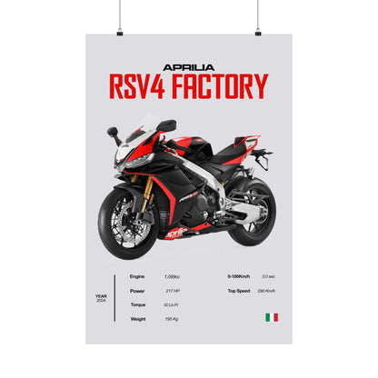 Aprilia RSV4 Factory Vertical Poster