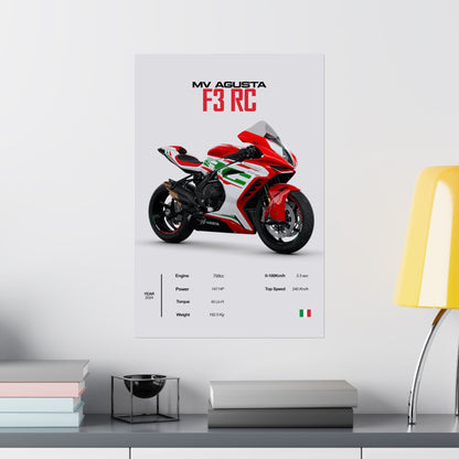 MV Agusta F3 RC Vertical Poster