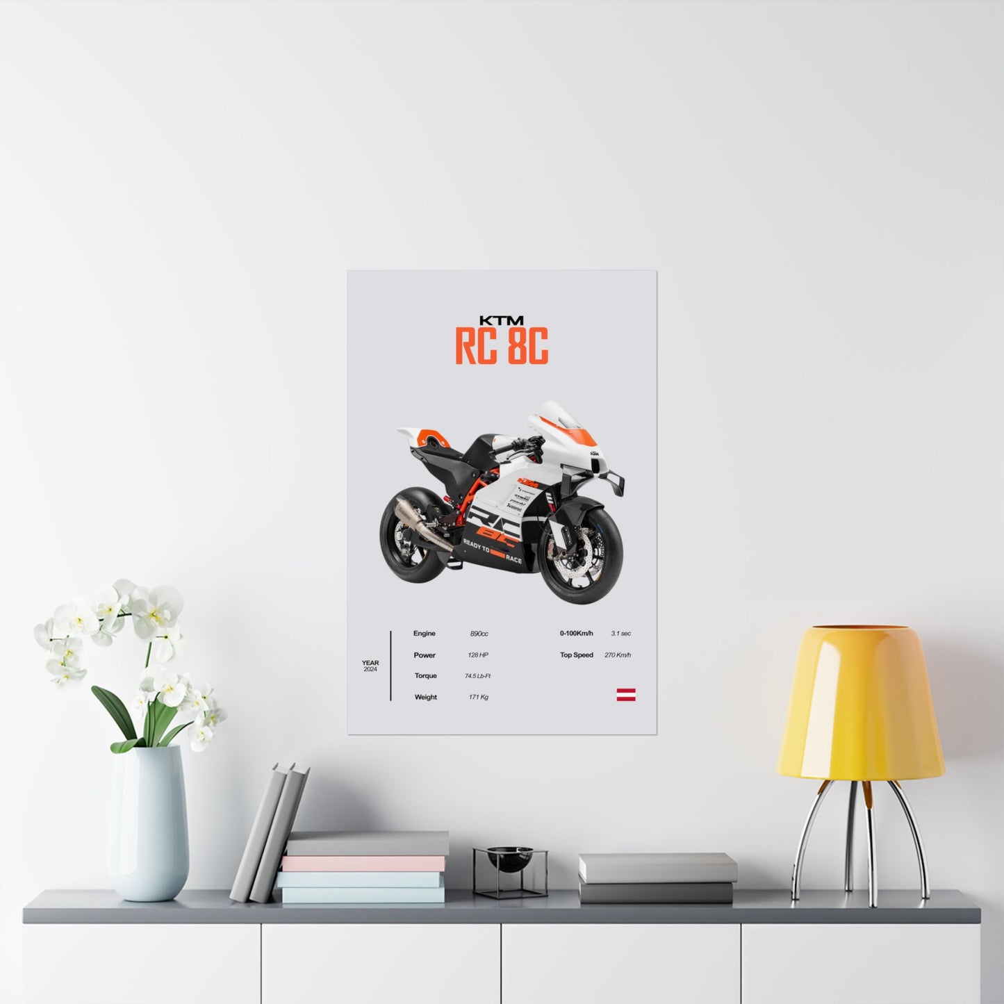 KTM RC 8C Vertical Poster