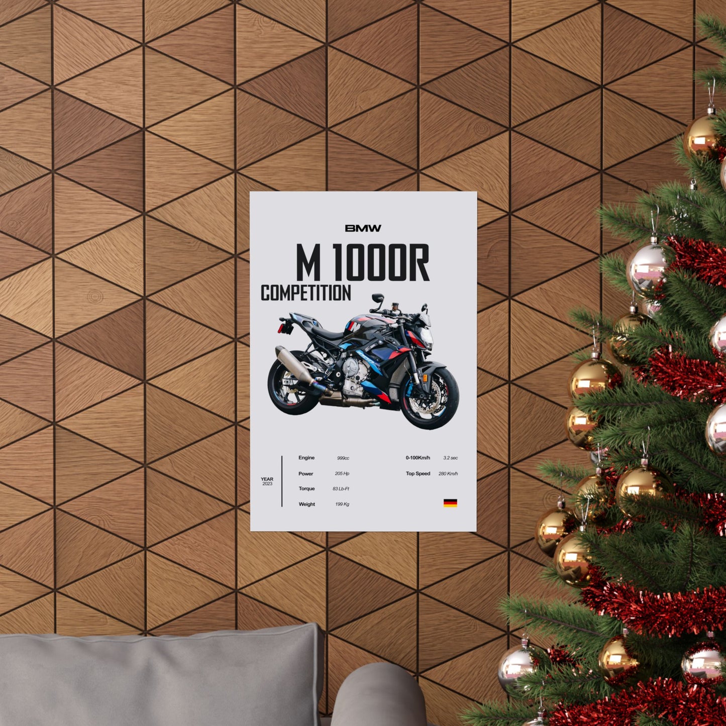 BMW M1000R Competiton Vertical Poster