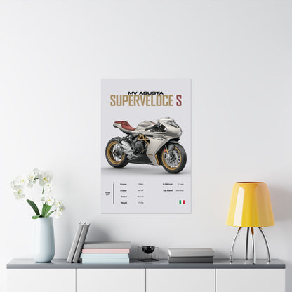 MV Agusta Superveloce S Vertical Poster