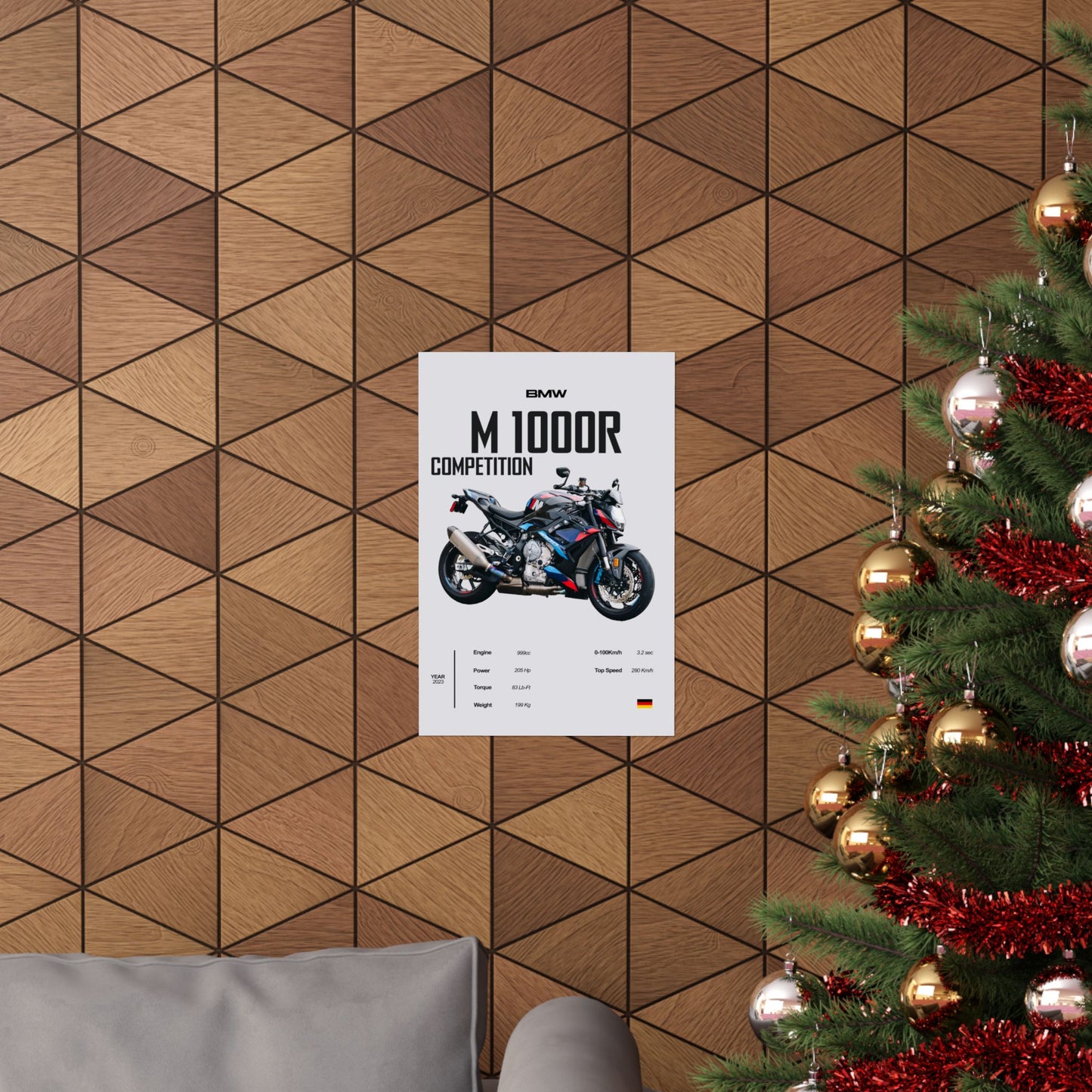 BMW M1000R Competiton Vertical Poster