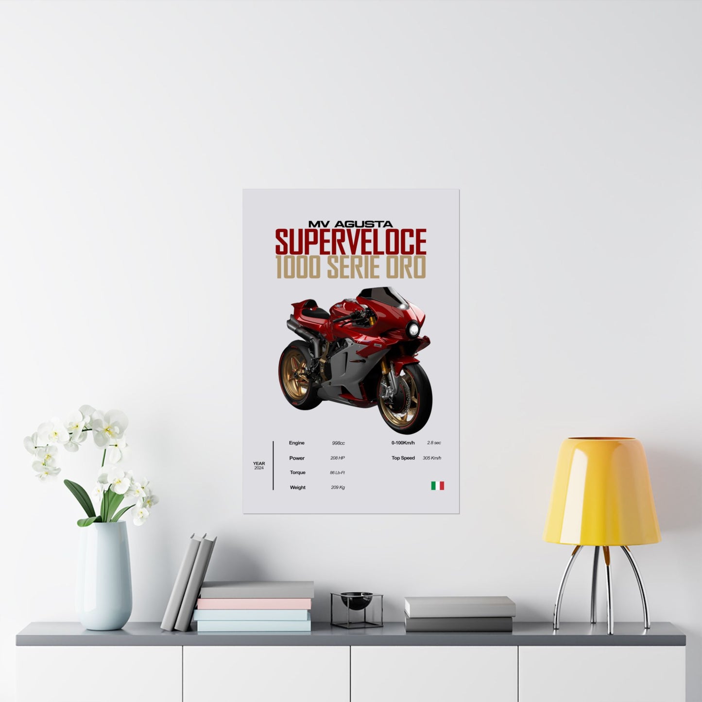 MV Agusta Superveloce 1000 Serie Oro Vertical Poster