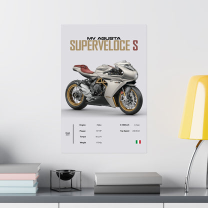 MV Agusta Superveloce S Vertical Poster